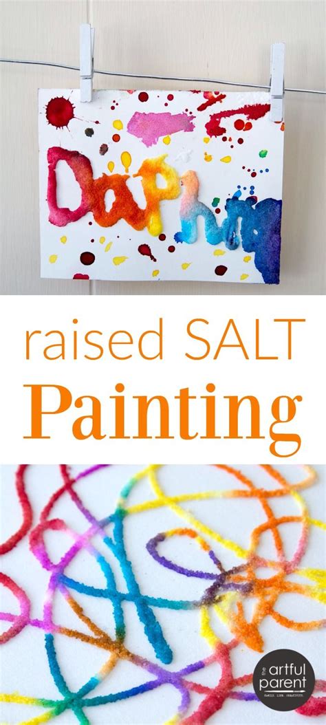 Raised Salt Painting The Artful Parent Kids Art Holiday Crafts