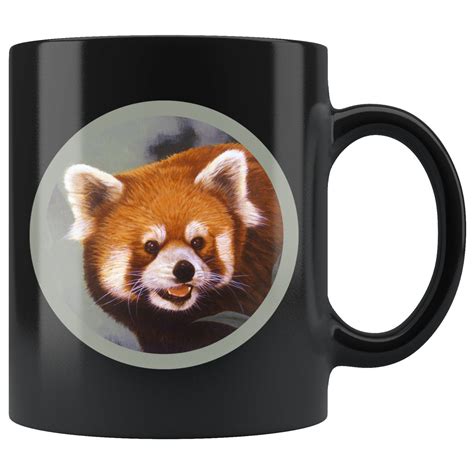 Panda Bear Mug 11 Oz Ceramic Red Panda Coffee Mug Red Panda Etsy