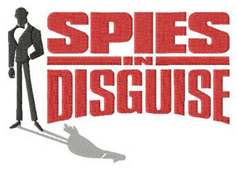 Spies In Disguise Logo Embroidery Design Embroidery Logo Cartoon