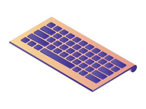 Isometric Computer Keyboard Keyboard Vector Keyboard Clip Etsy