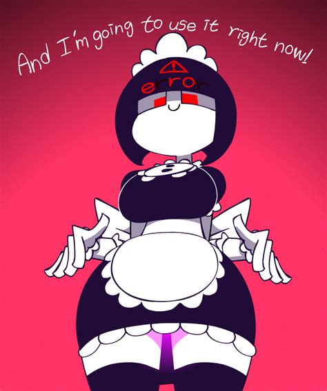 minuspal cum powered maid robot original animated animated 1girl apron black dress