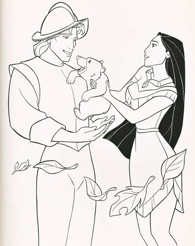 Disney Pocahontas And John Smith Coloring Pages