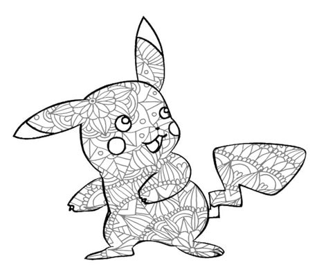 Dibujos De Pikachu Mandala Para Niños De 4 Año Para Colorear Para