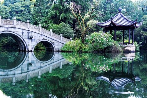 Hangzhou China Chinese Greenery Green City Green City Hangzhou