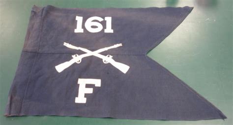 Circa Wwii 161 F 161st Us Army Guidon Regimental Flag Blue