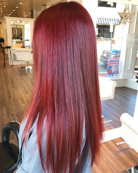 Vivid Crimson Red Hair Red Hair Looks Red Hair Inspo Red Hair Color