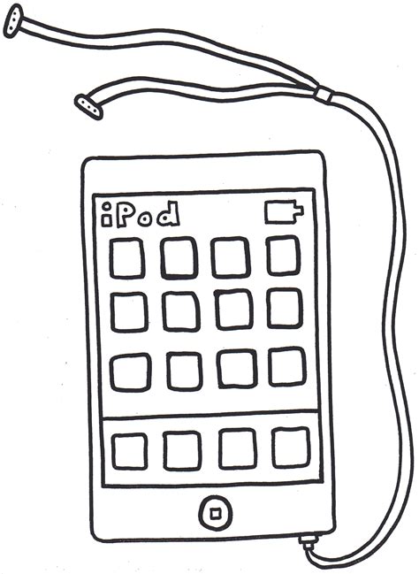 Ipad Touch Colouring Pages Clip Art Library