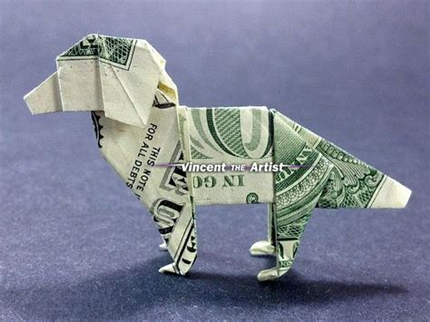 Dollar Bill Origami Dog Great T Idea Animal Made From Real Money