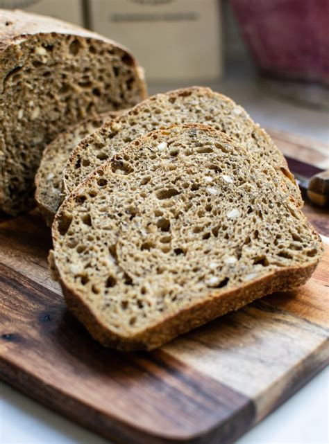 A Grainy Sourdough Sandwich Bread Full Of Whole Grains And Seeds A