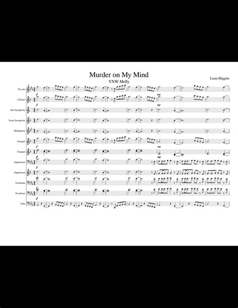 Ab fm i got murder on my mind (on my mind). Murder on My Mind - YNW Melly sheet music for Clarinet ...
