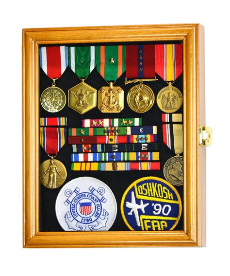 Xs Military Medals Pins Patches Insignia Ribbons Display Case Wall