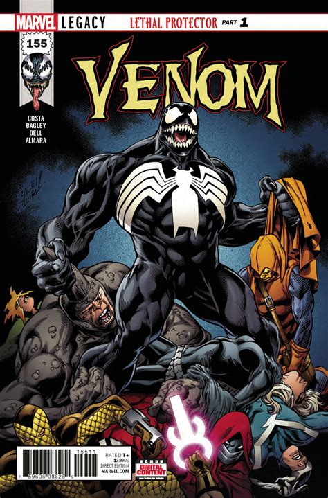 Mark bagley 1:25 variant cover venom published by: AUG170887 - VENOM #155 LEG - Previews World