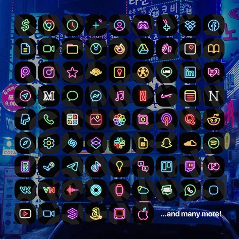 320 Neon App Icons Bestseller Exclusive Icon Pack For Etsy App Icon Ios App Icon Design