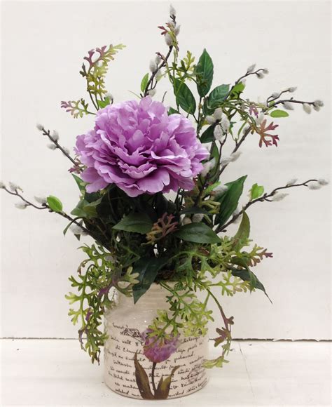 simple purple peony purple flower arrangements artificial flower arrangements artificial