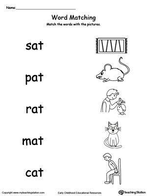 Read more about the flashcards. Kindergarten Word Families Printable Worksheets ...