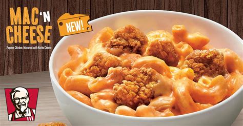 Jalapeño poppers are right up your alley. KFC's Mac 'N Cheese is now back for a limited time from 18 ...