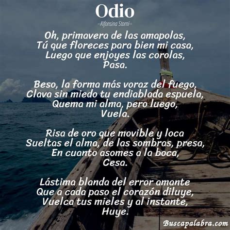 Poema Odio De Alfonsina Storni Análisis Del Poema