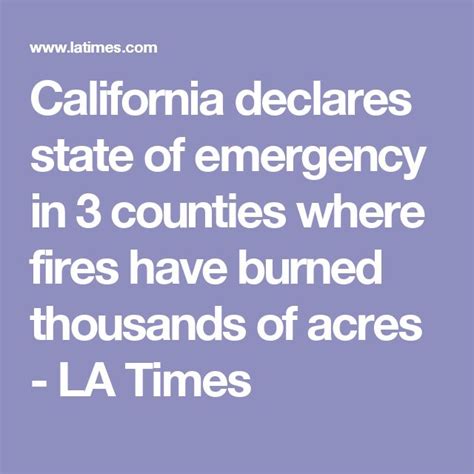 California Declares State Of Emergency In 3 Counties Where Fires Have