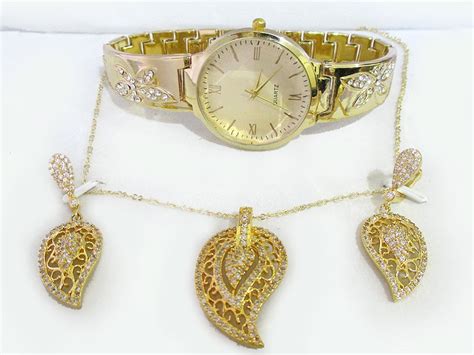 Elegant Jewellery And Watch T Set Price In Pakistan M012488 2023