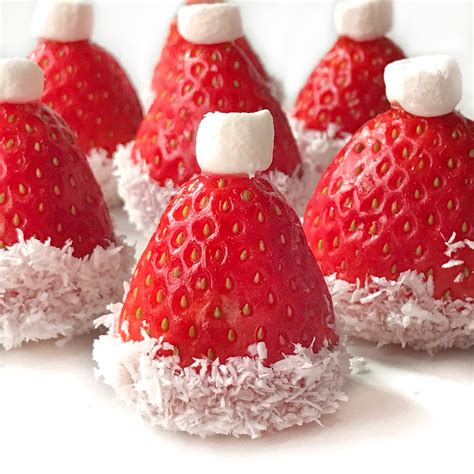 Strawberry Santa Hats For Christmas Sherbakes