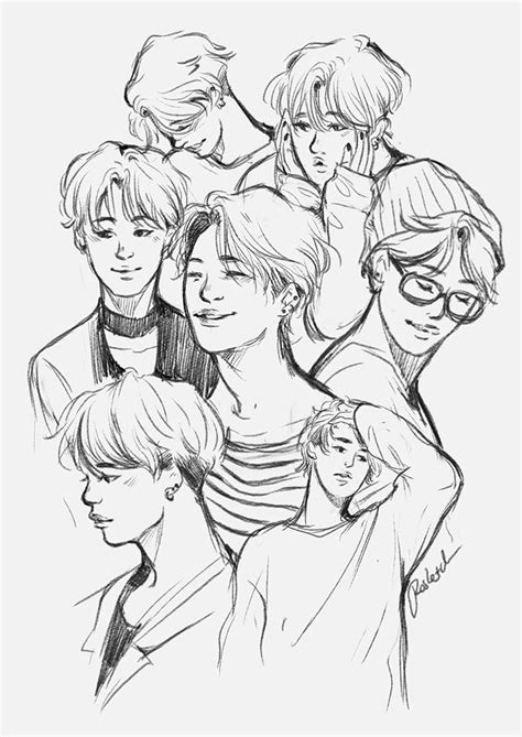 Stress relief with bts jin, rm, jhope, suga, jimin, v, jungkook coloring books for army and kpop adults & teenagers Pin on fav fan art