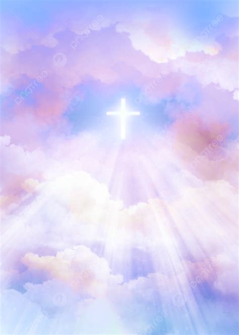 Cross In The Colorful Clouds On Heaven Background Wallpaper Image For