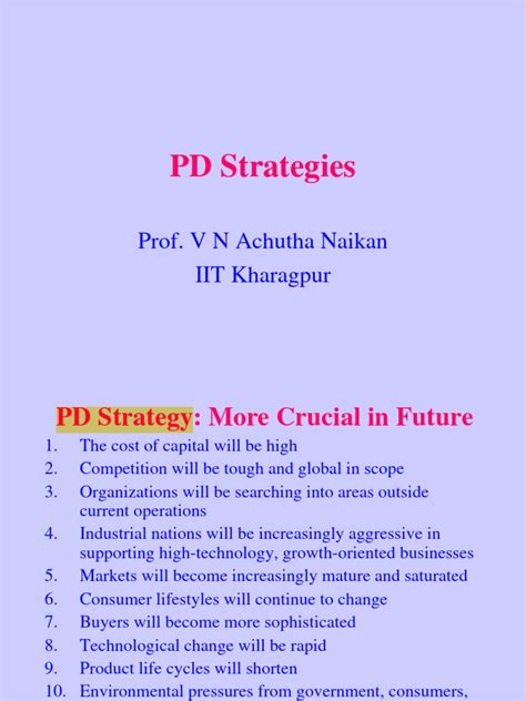 Pd1c Strategies For Pd Pdf Strategic Management Innovation