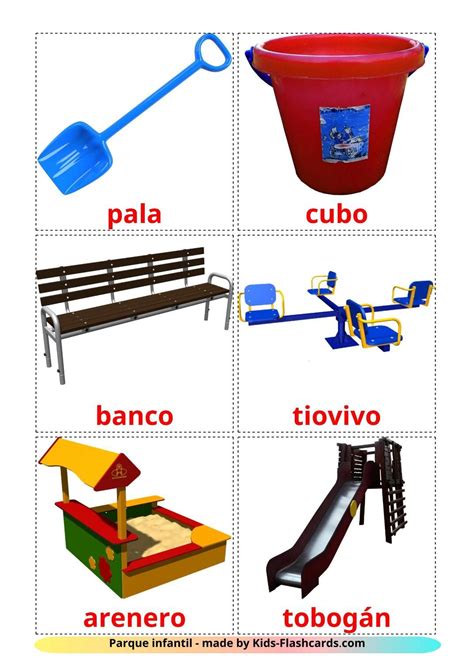 Playground 13 Free Printable Spanish Flashcards Flashcards