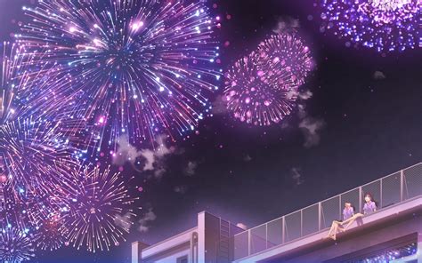 Anime Fireworks Wallpaper
