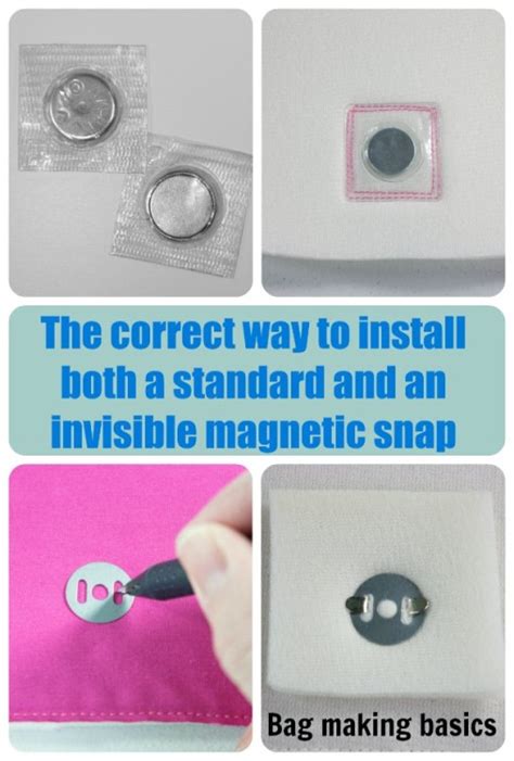 How To Correctly Install Magnetic Snaps Sew Modern Bags