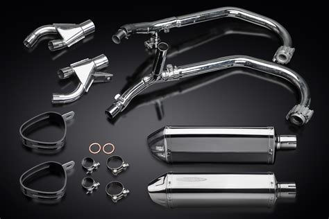 Yamaha V Max Vmx1200 84 07 320mm Tri Oval Stainless Full Exhaust System