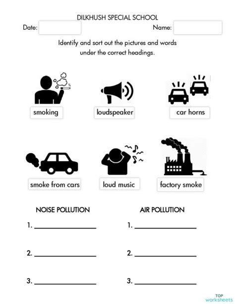 Pollution 1 Interactive Worksheet Topworksheets