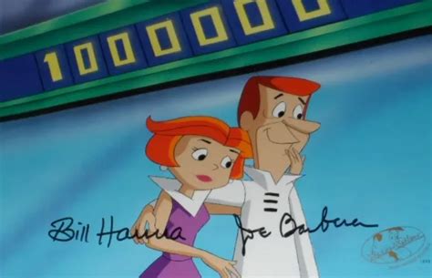 Hanna Barbera George And Jane Jetson Original Production Cel Signed