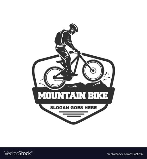 Mountain Bike Logo Design Royalty Free Vector Image