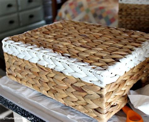 You already bought plain wicker baskets, you love them, you don't want to buy new ones, and you don't want to hear the husband complain about how much. Painting Wicker Baskets With A Paintbrush | Hometalk