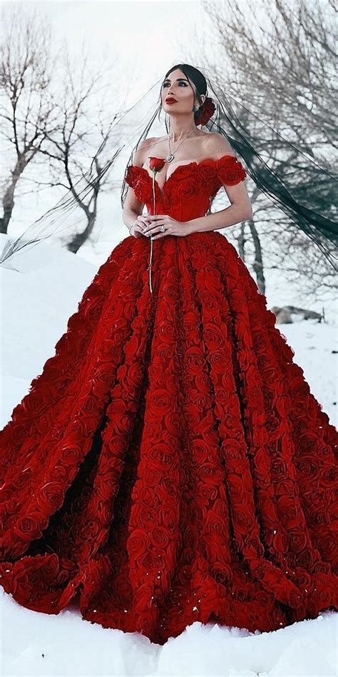 15 Your Lovely Red Wedding Dresses Wedding Dresses Guide