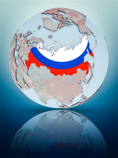 Russia On Political Globe Stock Photo Image Of Russia 126370012