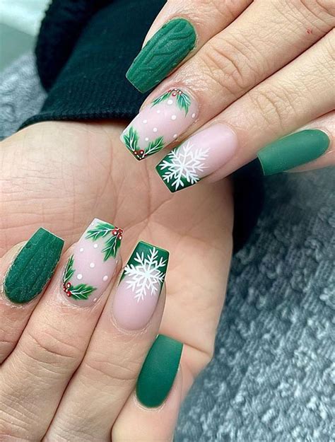 50 Festive Holiday Nail Designs And Ideas Emerald Green Sweater