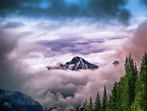 Royalty Free Photo Mountain Surrounded By Clouds Pickpik