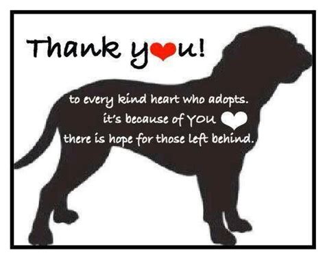 Thank You M Dog Adoption Quotes Rescue Dog Quotes Kind Heart