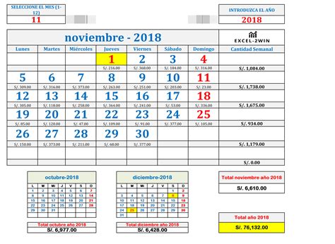 Plantillas De Calendario En Excel Gratuitas Y Listas Para Imprimir Para