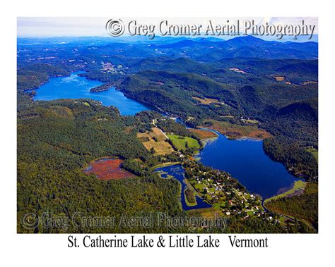 Aerial Photo Of Little Lake And Lake St Catherine Vermont America