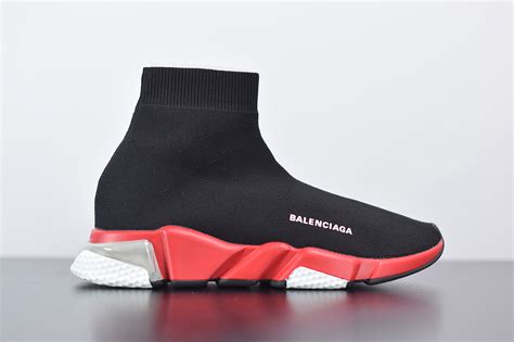 Balenciaga Speed Trainer Low Red Grey Creta Sneakers