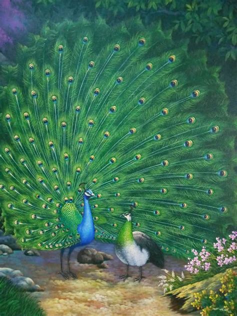 Best Peacock Art Painting For Sale Royal Thai Art
