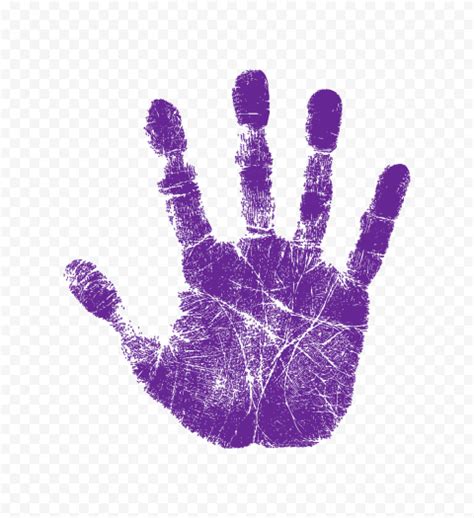 Hd Purple Real Single Right Hand Print Png Citypng