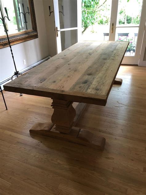 These tables hold stories as rich as the ones created sitting around it. Super Large Wonderfully Rustic Handcrafted Trestle Farm ...