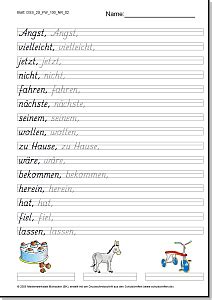 Die vereinfachte ausgangsschrift (mit download: Schreibschrift Sas übungsblätter Zum Ausdrucken