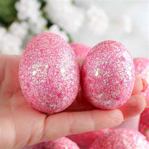 Sparkling Pink Easter Eggs Birds And Butterflies Basic Craft Supplies