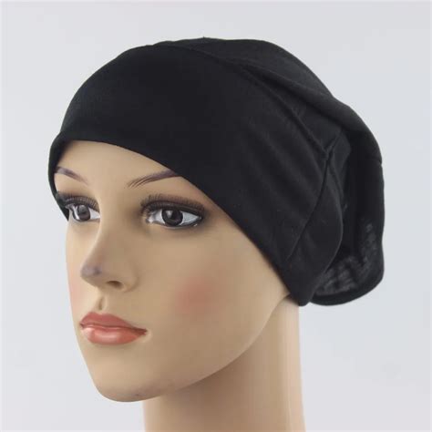Soft Stretchble Muslim Beautiful Inner Hijab Caps Islamic Underscarf Hats Viscose Cotton In