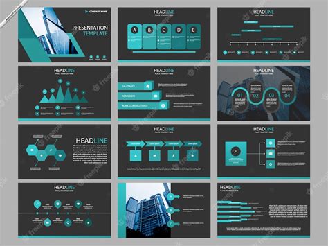 Premium Vector Blue Abstract Presentation Templates Infographic